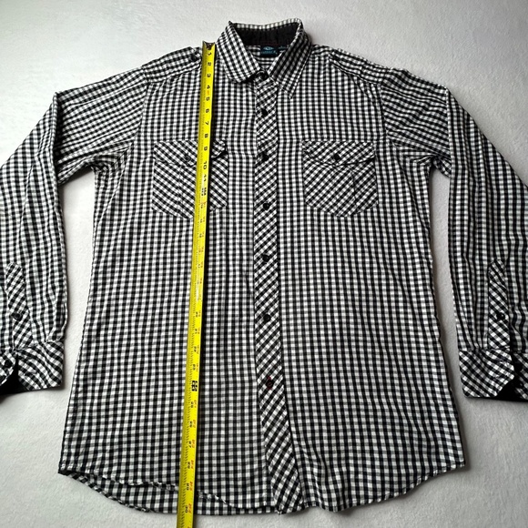Burnside Y2K Large Checkered Long Sleeve Shirt Gingham Button Down - Picture 9 of 14